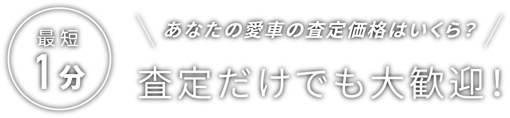 あなたの愛車の査定価格はいくら？査定だけでも大歓迎！